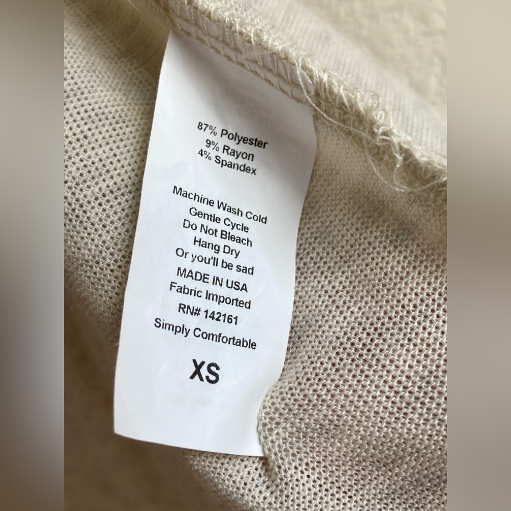 LuLaRoe Joy Vest Size XS Oatmeal Heather Long Open Vest - Picture 6 of 9